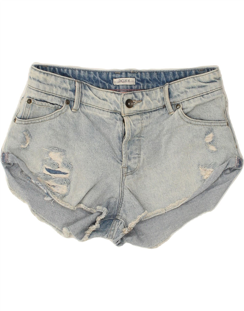 ROXY Womens Distressed Denim Shorts W27 Small Blue Cotton | Vintage Roxy | Thrift | Second-Hand Roxy | Used Clothing | Messina Hembry 