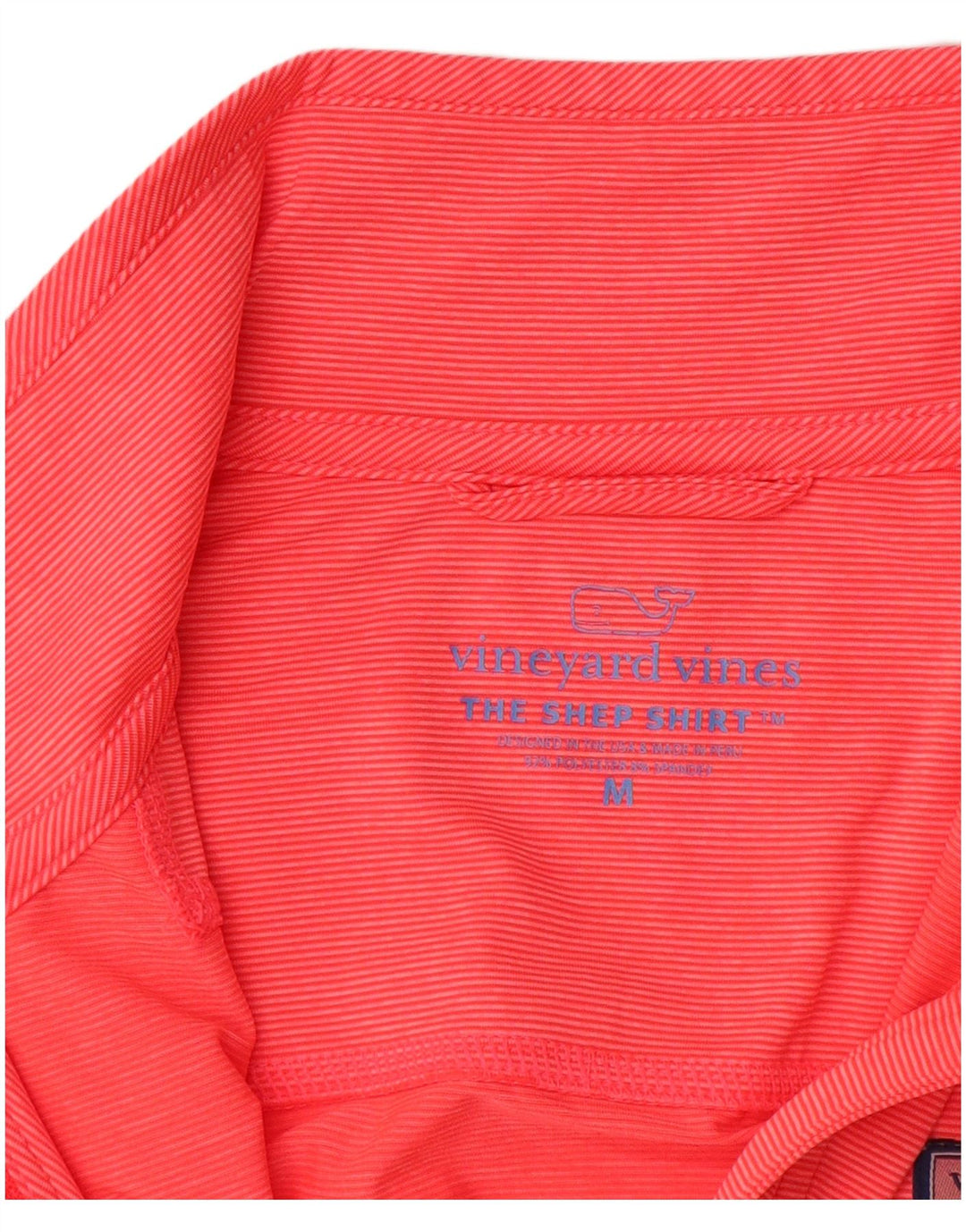 VINEYARD VINES Womens Zip Neck Top Long Sleeve UK 14 Medium Pink Striped