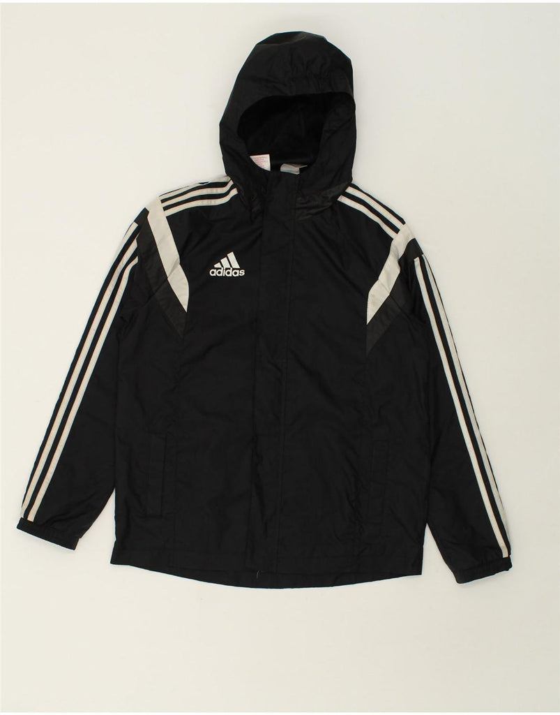 ADIDAS Boys Hooded Tracksuit Top Jacket 15-16 Years XL  Black Colourblock | Vintage Adidas | Thrift | Second-Hand Adidas | Used Clothing | Messina Hembry 