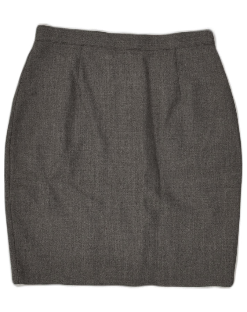 BENETTON Womens Pencil Skirt IT 42 Medium W27 Grey New Wool | Vintage Benetton | Thrift | Second-Hand Benetton | Used Clothing | Messina Hembry 