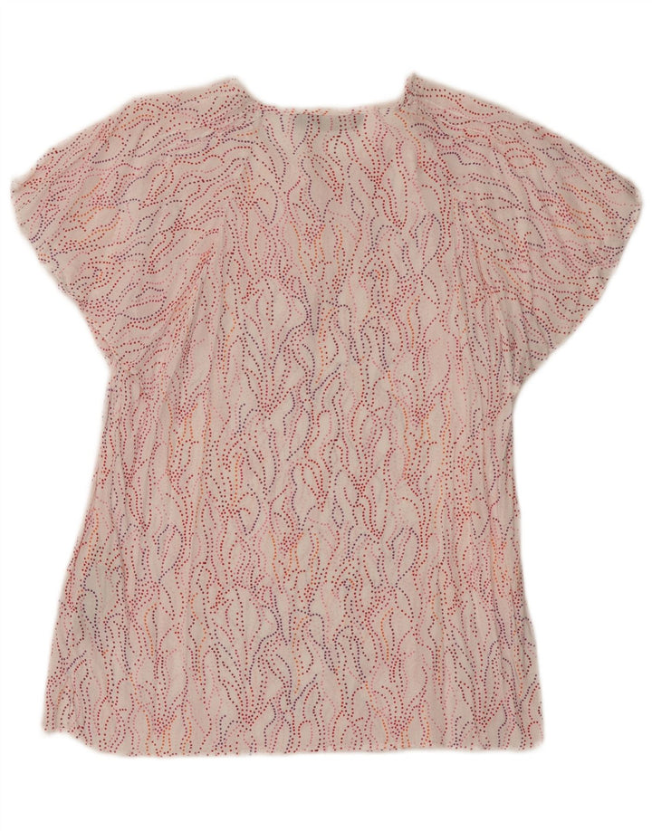 Massimo Dutti Womens Abstract Pattern Blouse Top EU 38 Small White Viscose