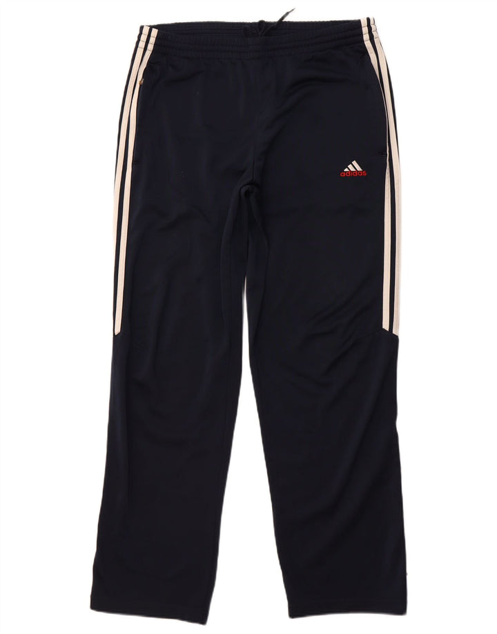 ADIDAS Mens Tracksuit Trousers UK 36/38 Small Navy Blue Polyester