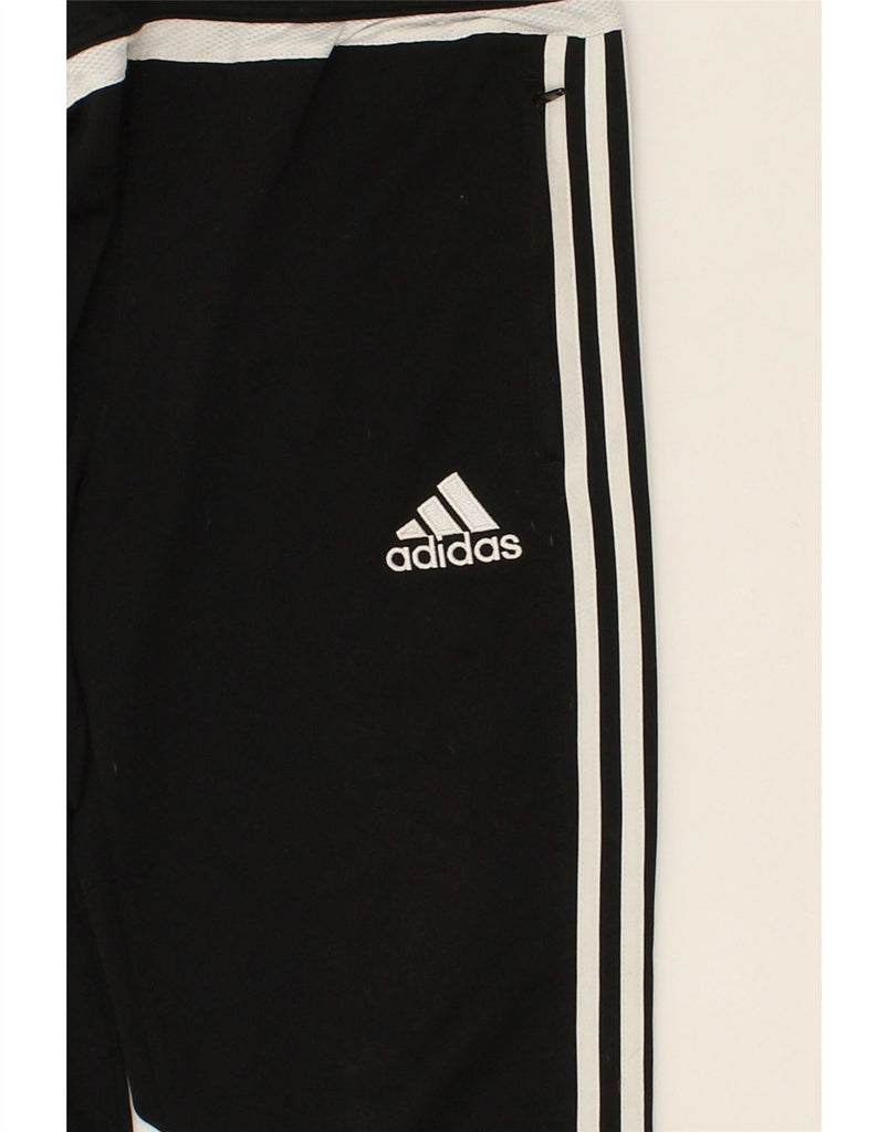 ADIDAS Boys Tracksuit Trousers 15-16 Years Black Polyester Vintage Adidas and Second-Hand Adidas from Messina Hembry 