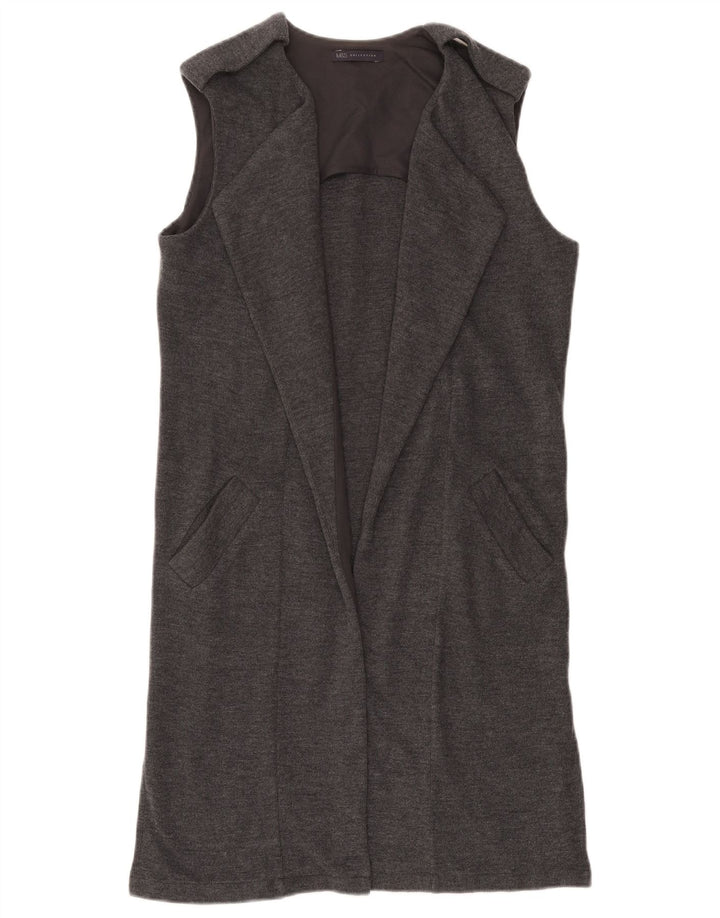 MARKS & SPENCER Womens Sleeveless Cardigan Sweater UK 8 Small  Grey