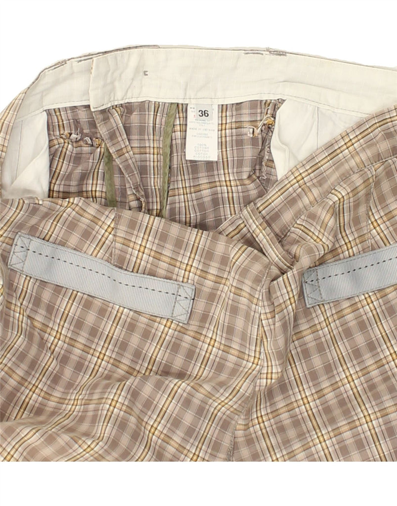 ENERGIE Mens Chino Shorts W36 Large Beige Check Cotton | Vintage Energie | Thrift | Second-Hand Energie | Used Clothing | Messina Hembry 
