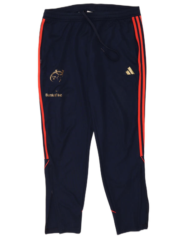 Adidas Mens Munster Rugby Tracksuit Trousers XL  Navy Blue Polyester