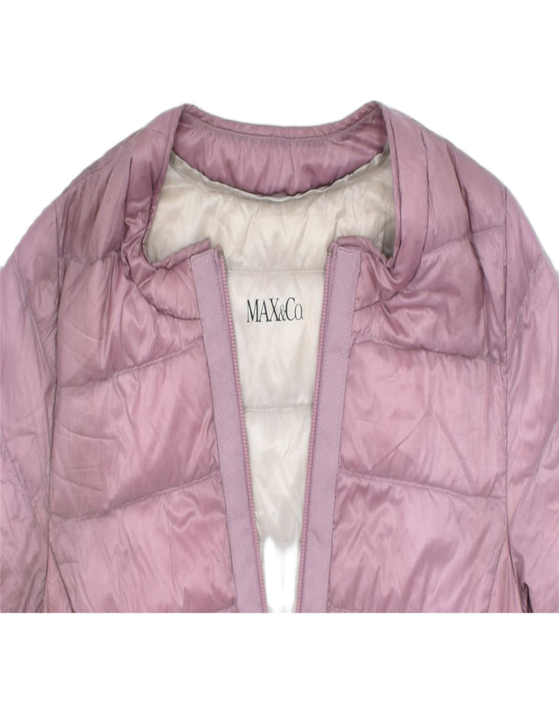 MAX & CO. Womens Padded Coat UK 6 XS Pink Polyester | Vintage | Thrift | Second-Hand | Used Clothing | Messina Hembry 