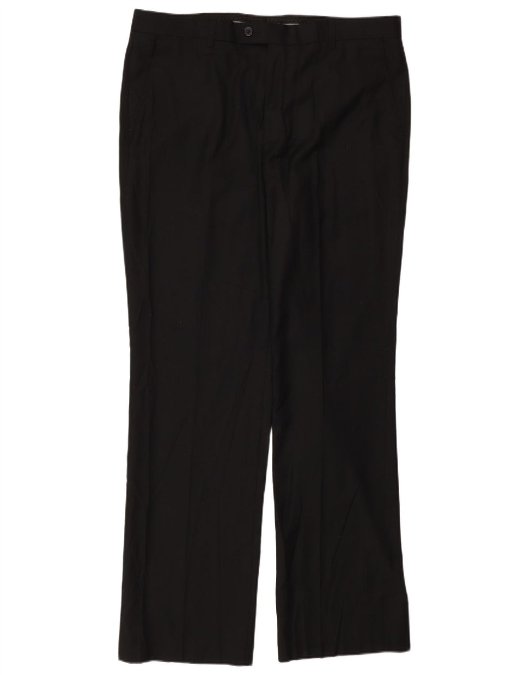 Pierre Cardin Mens Straight Suit Trousers W36 L32 Black Polyester