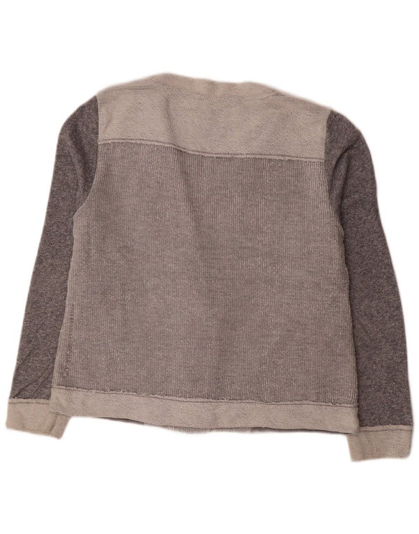 CALVIN KLEIN Womens Cardigan Sweater UK 18 XL Grey Colourblock Cotton