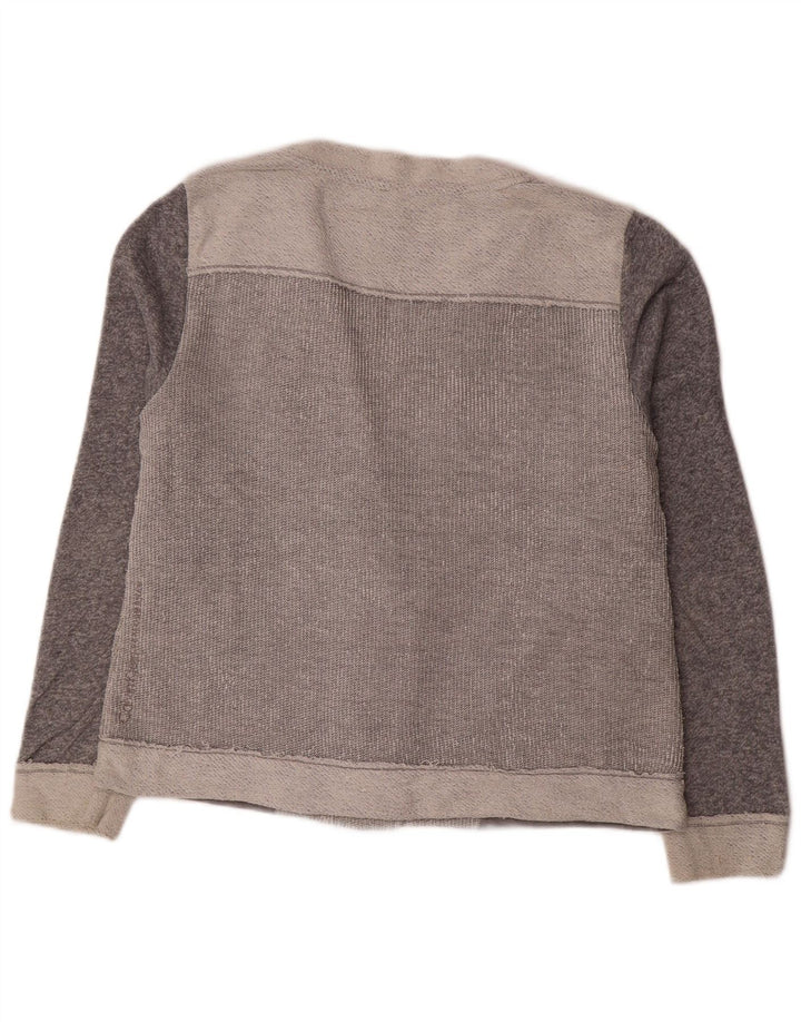 CALVIN KLEIN Womens Cardigan Sweater UK 18 XL Grey Colourblock Cotton