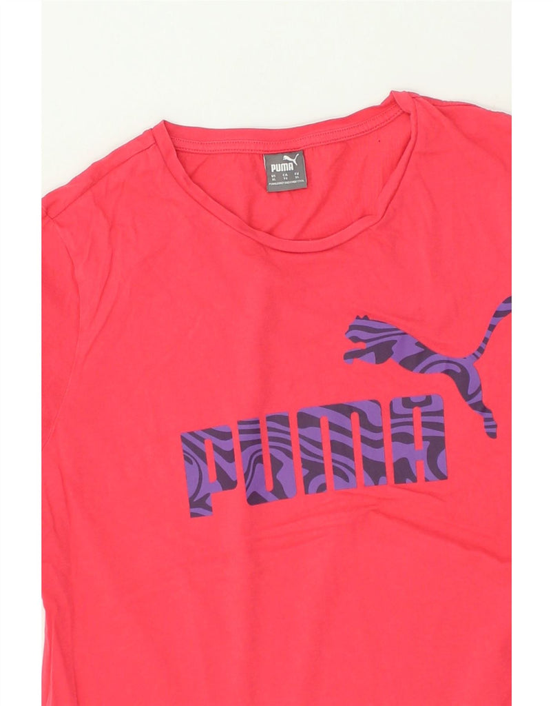 PUMA Womens Graphic T-Shirt Top UK 18 XL Red Cotton | Vintage Puma | Thrift | Second-Hand Puma | Used Clothing | Messina Hembry 