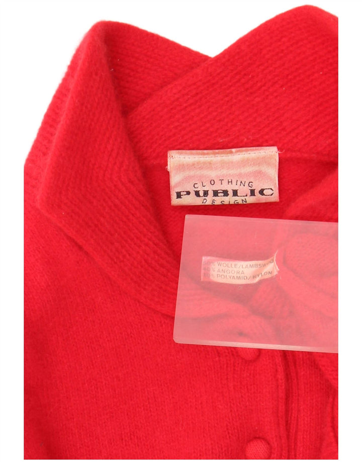 Public Womens Polo Neck Jumper Sweater EU 44 XL Red Wool