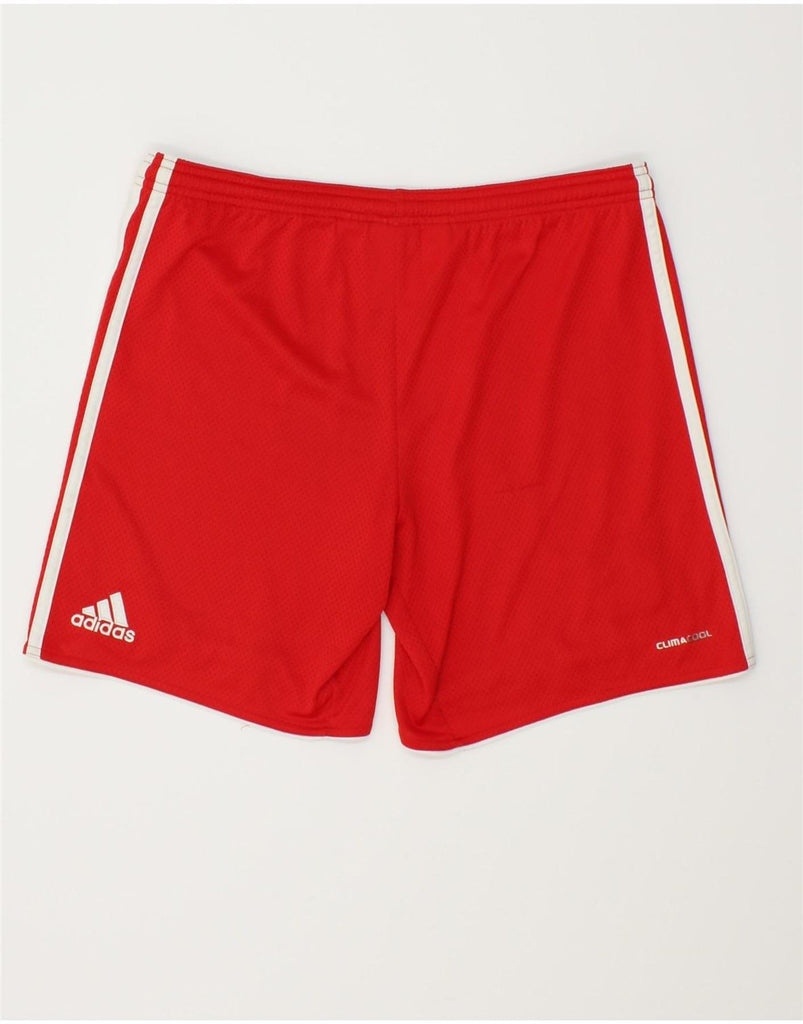 ADIDAS Boys FC Bayern Munchen Graphic Sport Shorts 13-14 Years Red | Vintage Adidas | Thrift | Second-Hand Adidas | Used Clothing | Messina Hembry 