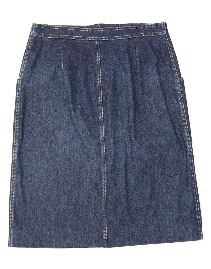 MARINA RINALDI Womens Denim Skirt Size 17 Small W30  Blue Cotton Vintage Marina Rinaldi and Second-Hand Marina Rinaldi from Messina Hembry 