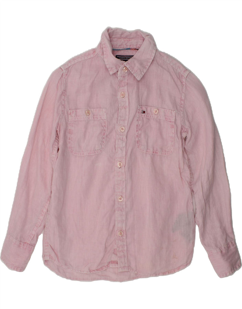 TOMMY HILFIGER Boys Shirt 7-8 Years Pink | Vintage Tommy Hilfiger | Thrift | Second-Hand Tommy Hilfiger | Used Clothing | Messina Hembry 