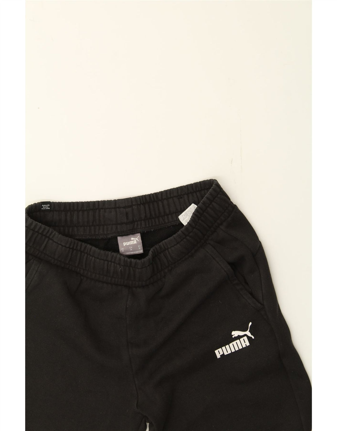 PUMA Mens Tracksuit Trousers Joggers Medium  Black Cotton Vintage Puma and Second-Hand Puma from Messina Hembry 