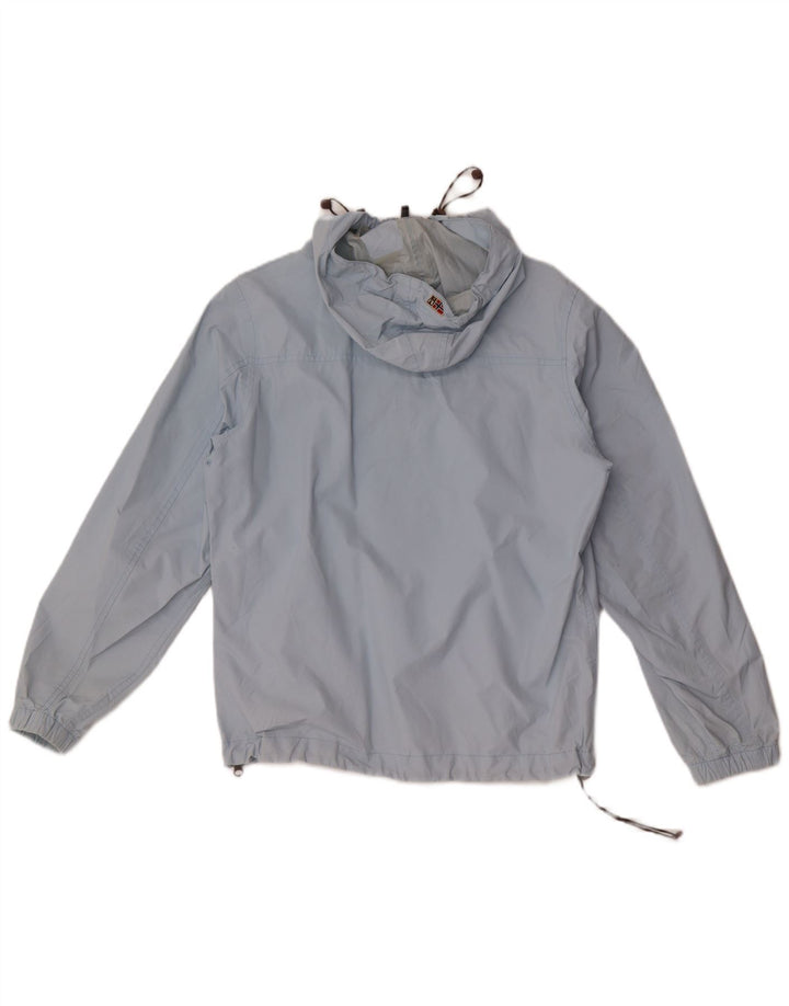 Napapijri Womens Oversized Hooded Pullover Rain Jacket UK 10 Small Blue