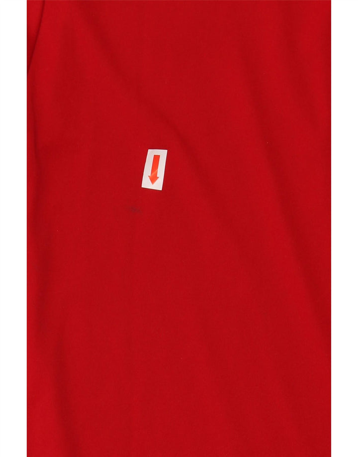 ADIDAS Mens Climalite T-Shirt Top XL Red Colourblock Polyester