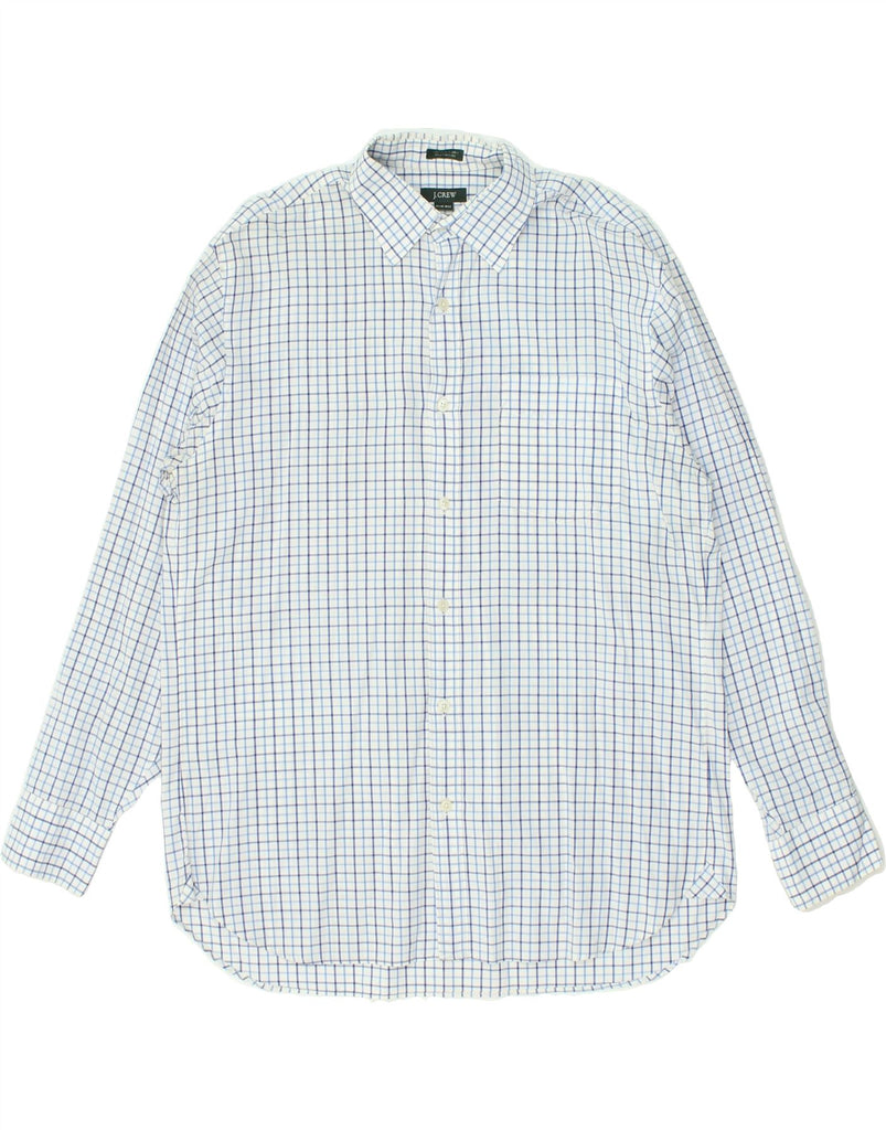 J. CREW Mens Shirt Size 15 1/2 Medium Blue Check Cotton | Vintage J. Crew | Thrift | Second-Hand J. Crew | Used Clothing | Messina Hembry 