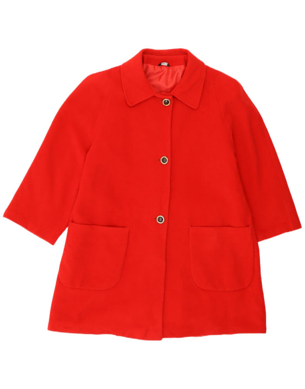 Vintage Womens Overcoat UK 16 Large Red