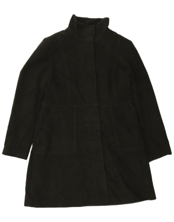 White Stuff Womens Overcoat UK 16 Large Khaki Cotton