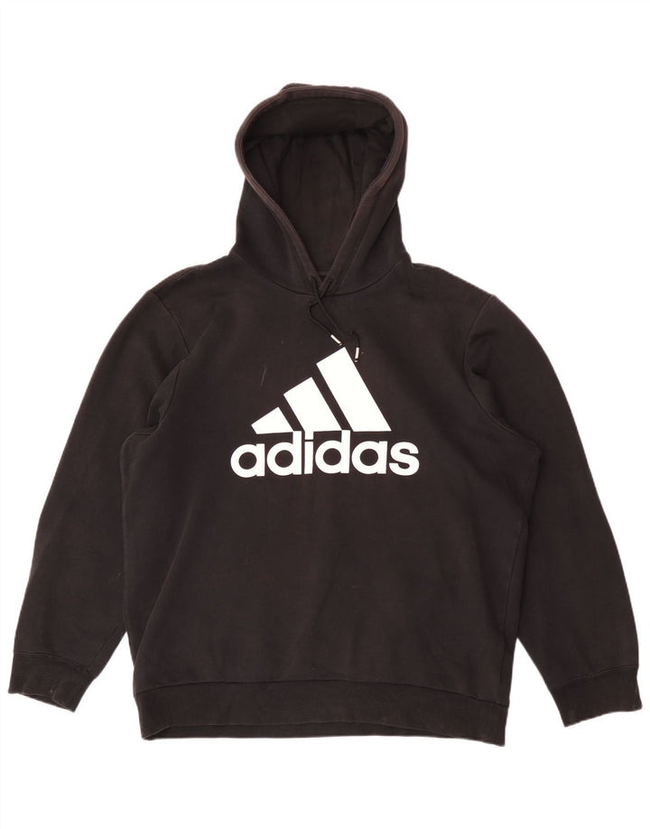 Adidas Mens Graphic Hoodie Jumper Large Black