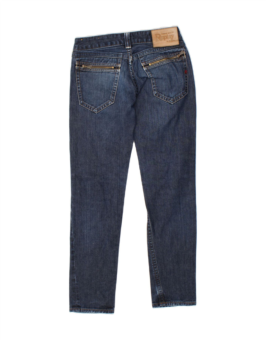 REPLAY Womens Slim Jeans W26 L30 Navy Blue Cotton Vintage Replay and Second-Hand Replay from Messina Hembry 