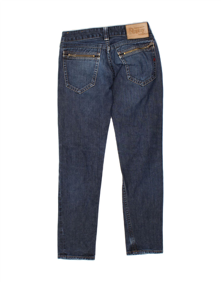 REPLAY Womens Slim Jeans W26 L30 Navy Blue Cotton Vintage Replay and Second-Hand Replay from Messina Hembry 