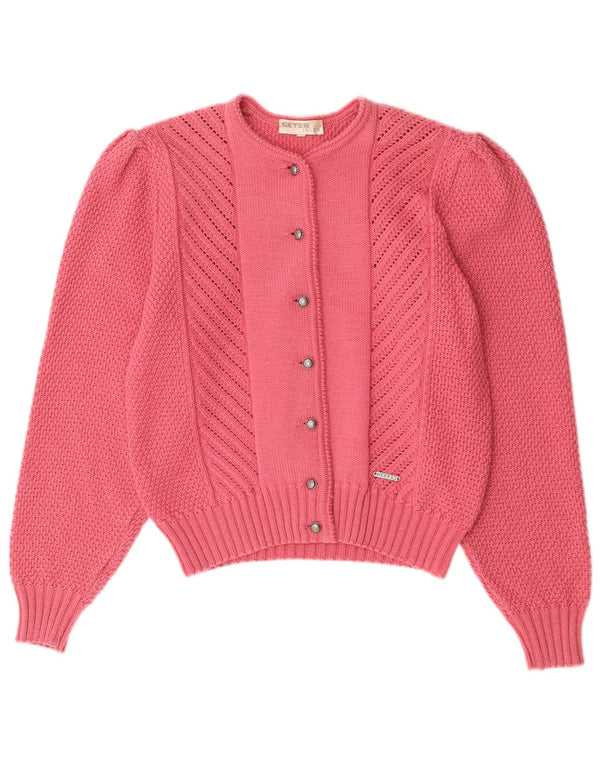 Geyer Womens Cardigan Sweater IT 42 Medium Pink Wool