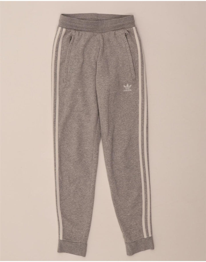 Adidas Womens Tracksuit Trousers Joggers Medium  Grey Flecked Cotton