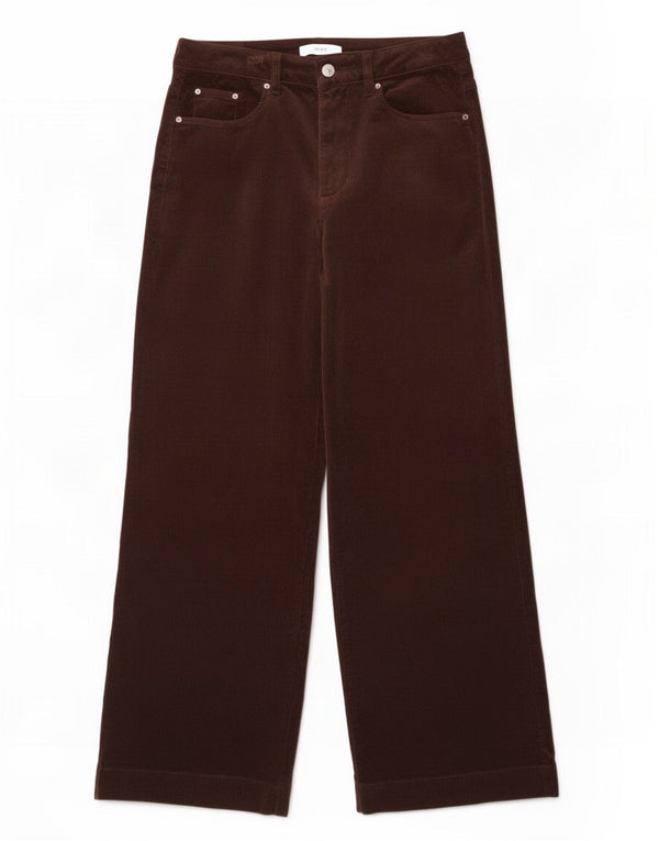 Marks & Spencer Womens Corduroy Trousers UK 12 Medium W30 L30 Brown