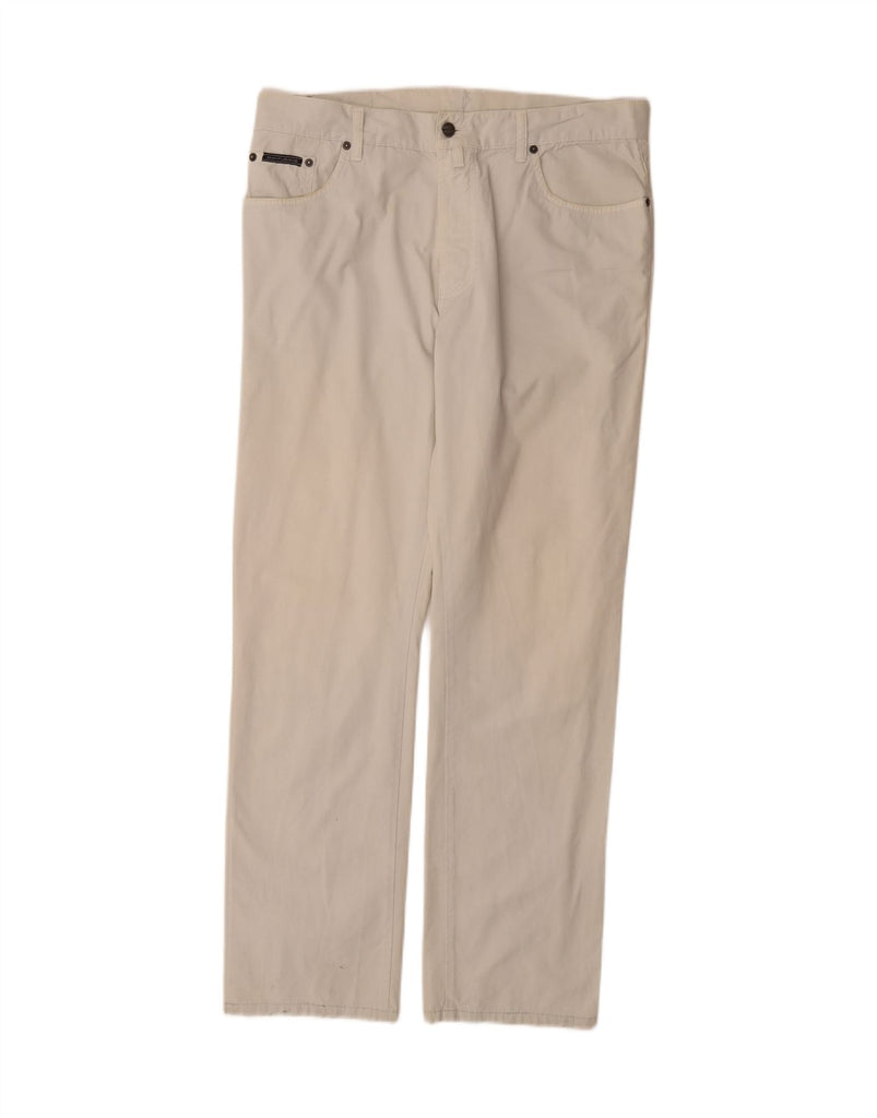 GANT Mens Straight Casual Trousers W36 L36 Off White Cotton Vintage Gant and Second-Hand Gant from Messina Hembry 