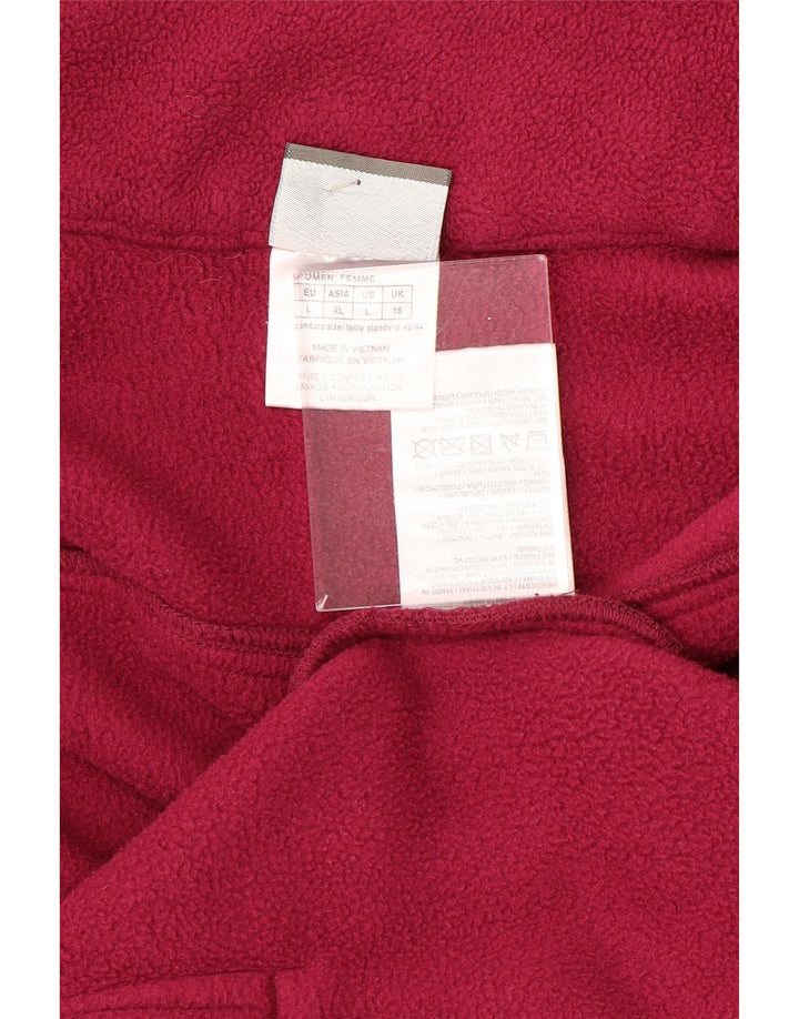 JACK WOLFSKIN Womens Fleece Jacket UK 16 Large Pink Polyester