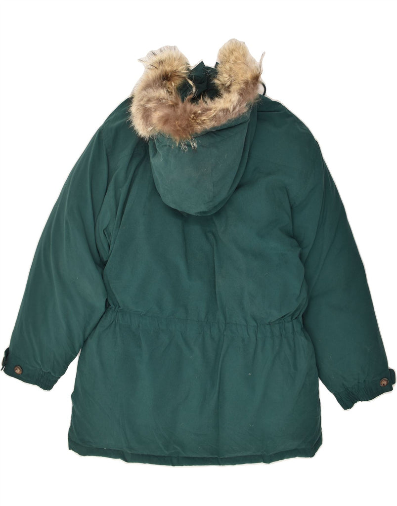 EDDIE BAUER Womens Oversized Hooded Padded Coat UK 16 Large Green | Vintage Eddie Bauer | Thrift | Second-Hand Eddie Bauer | Used Clothing | Messina Hembry 