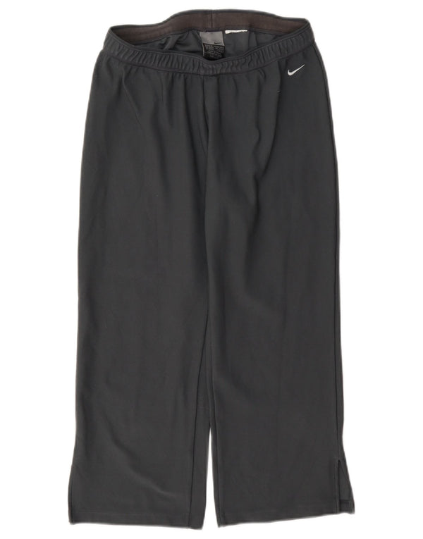 Nike Womens Dri Fit Capri Regular Trousers UK 10/12 Medium Grey