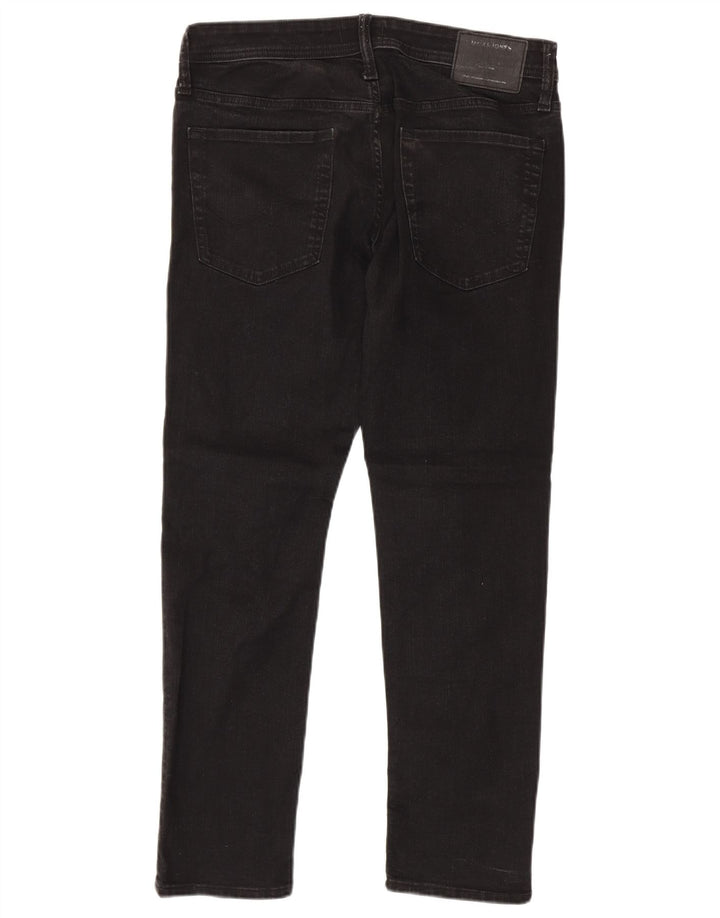 Jack & Jones Mens Slim Jeans W32 L30 Black Cotton