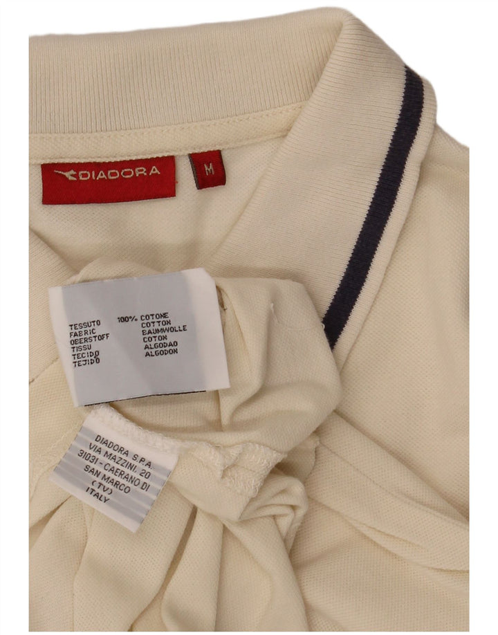 Diadora Mens Short Sleeve Shirt Medium White Cotton