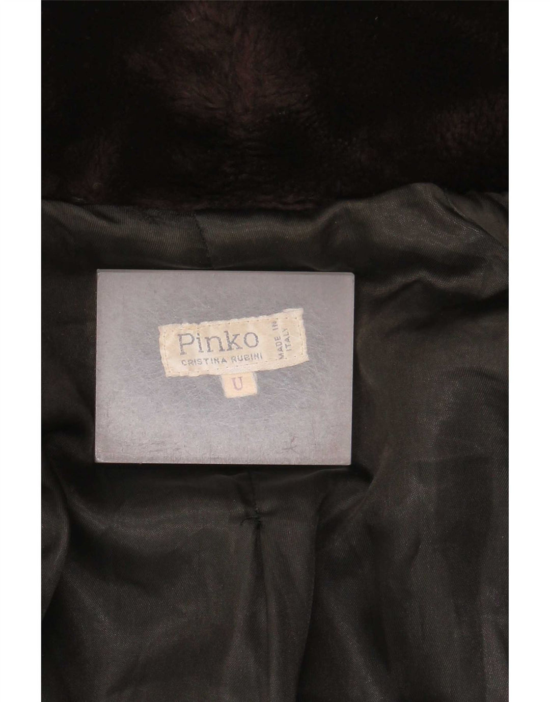 Pinko Womens Faux Fur Jacket One Size Brown