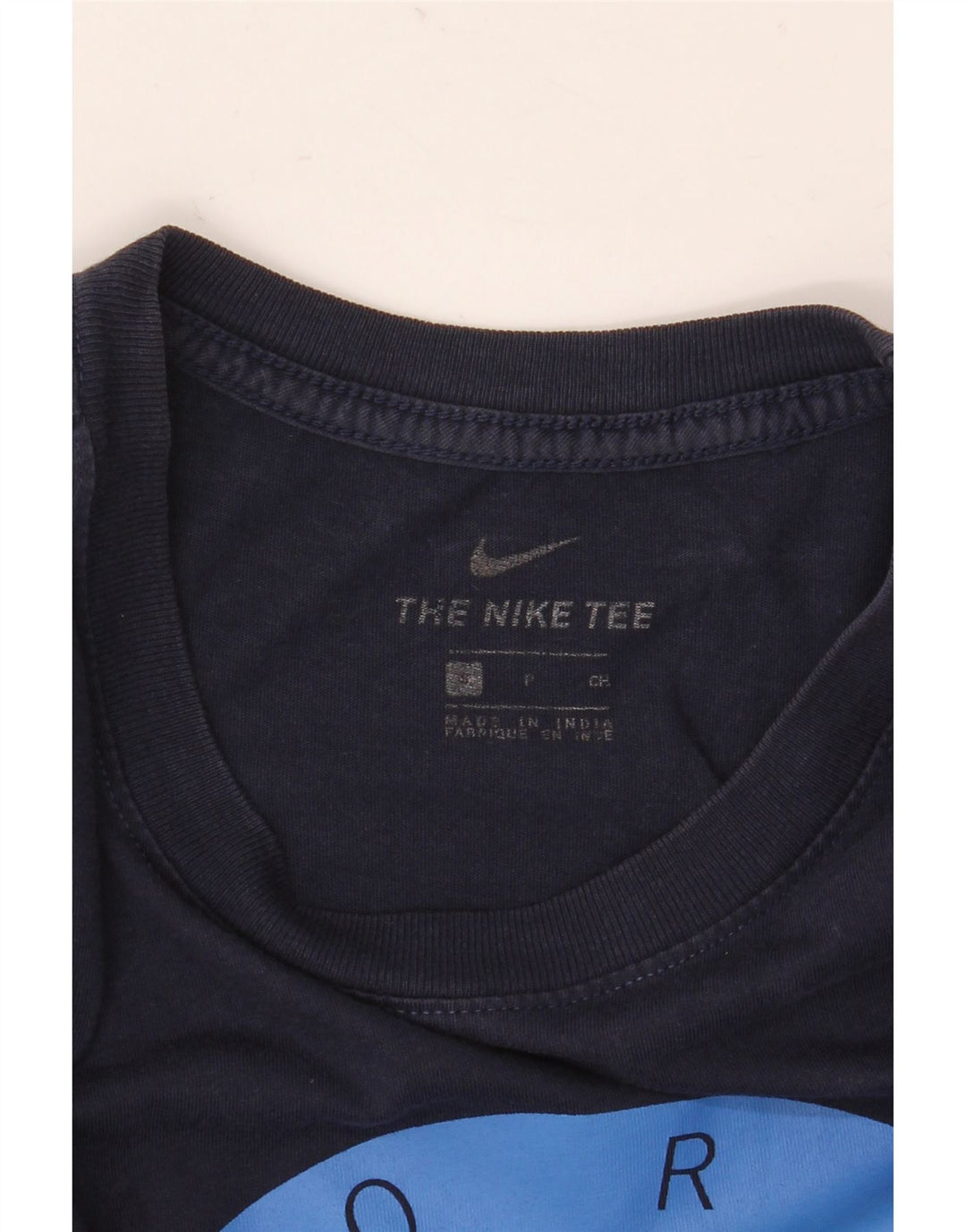 Nike Mens Graphic T-Shirt Top Small Navy Blue Cotton