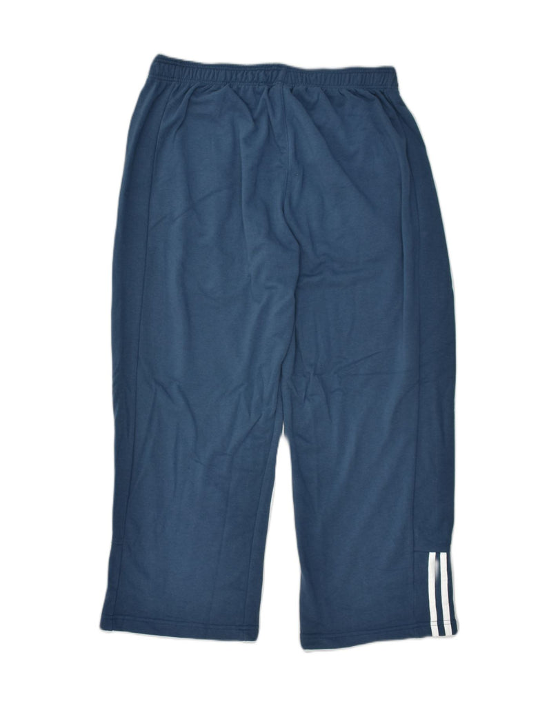 ADIDAS Mens Tracksuit Trousers Size 44-46 Large Navy Blue Cotton | Vintage Adidas | Thrift | Second-Hand Adidas | Used Clothing | Messina Hembry 