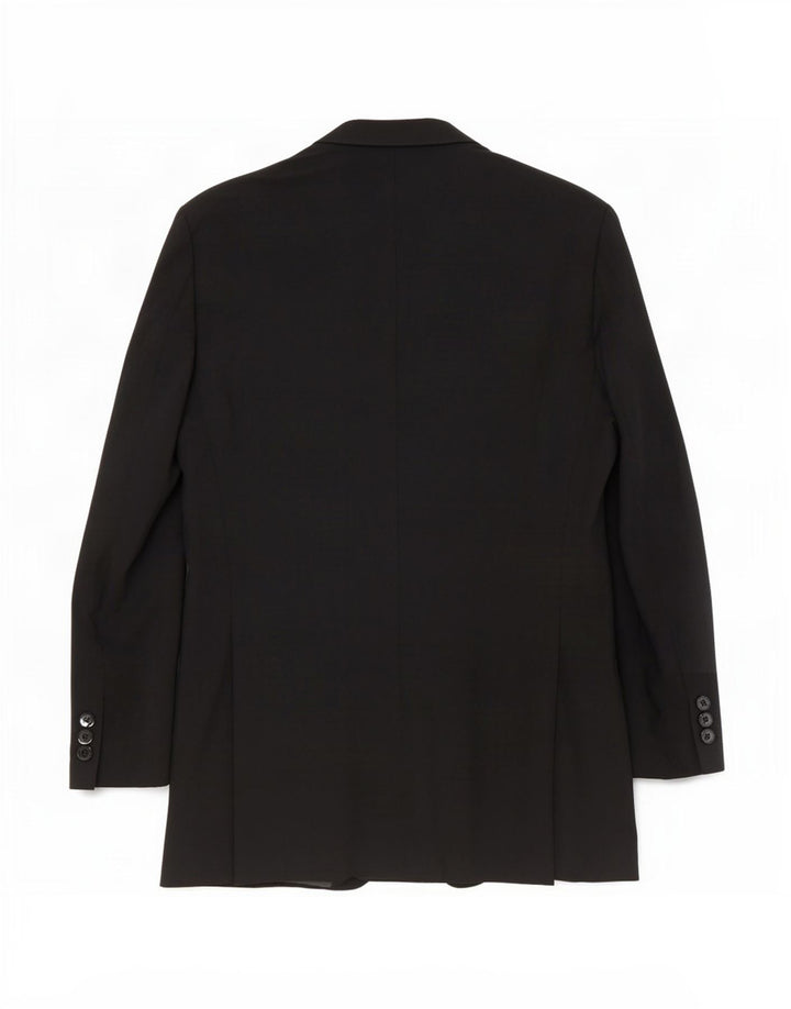 Marks & Spencer Mens 2 Button Blazer Jacket UK 40 Medium Black Polyester