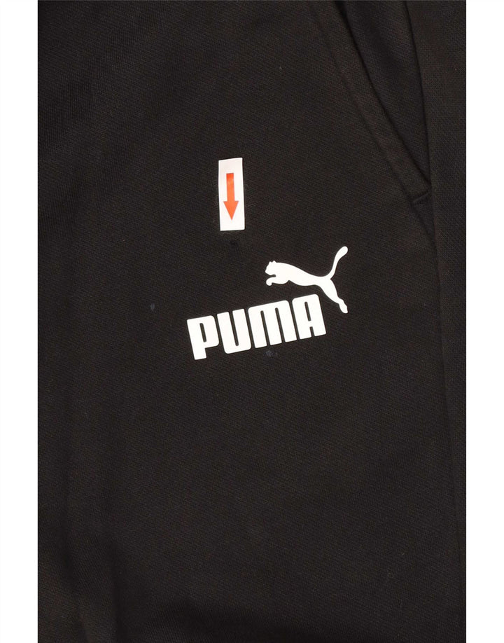 Puma Mens Tracksuit Trousers Joggers Small Black Cotton