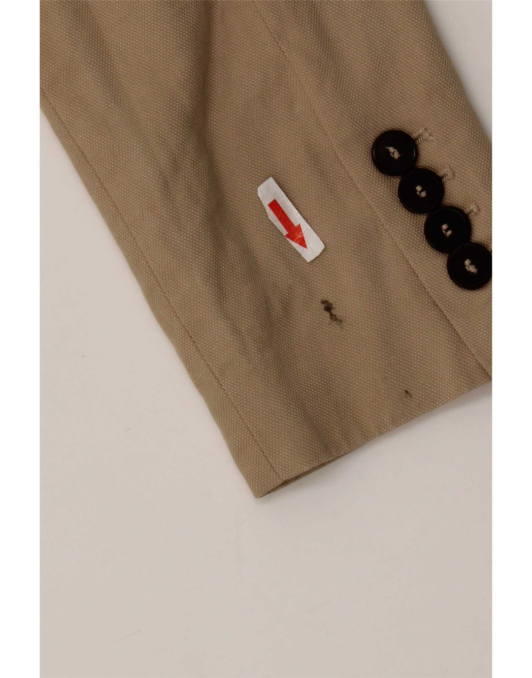 Zara Womens 1 Button Blazer Jacket UK 6 XS Beige Lyocell