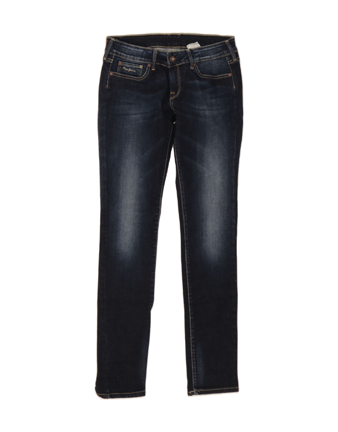 PEPE JEANS Girls Skinny Jeans 15-16 Years W30 L33 Navy Blue Cotton