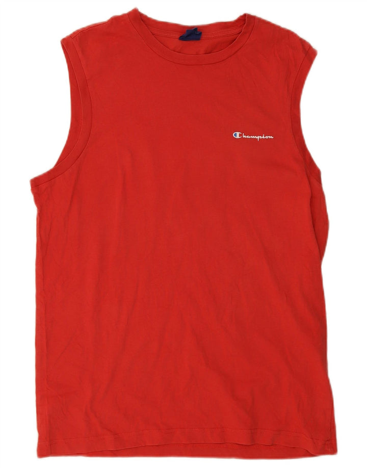 Champion Mens Vest Top Large Red Cotton