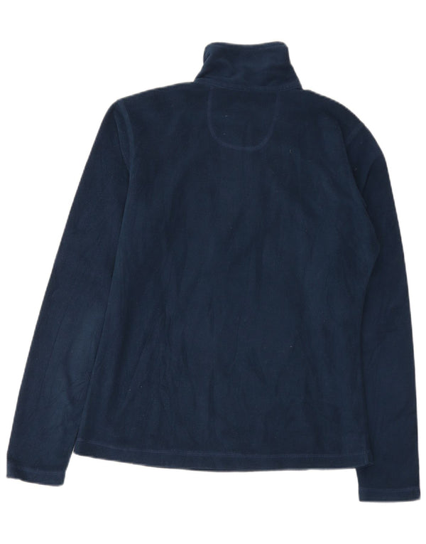 Diadora Womens Zip Neck Fleece Jumper UK 14 Large Navy Blue