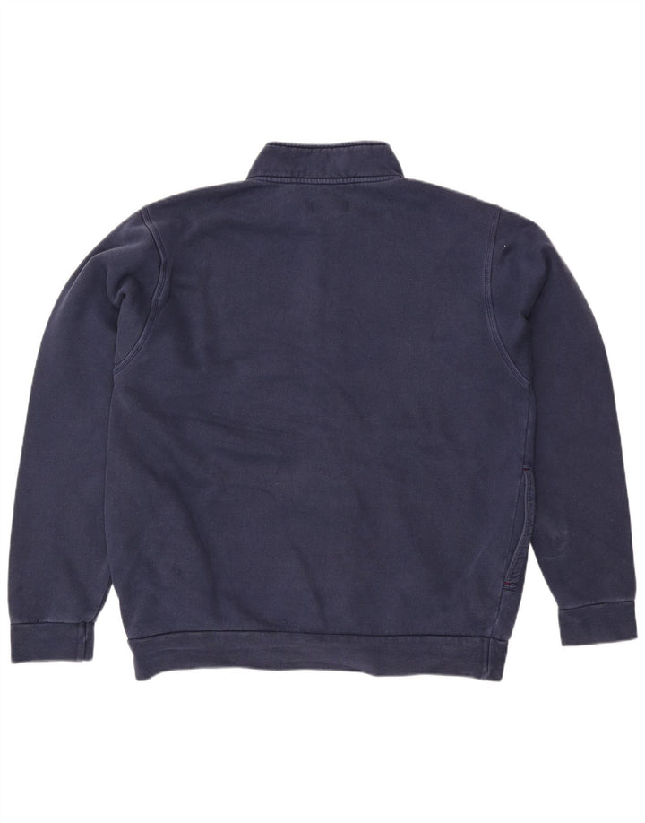Orvis Mens Tracksuit Top Jacket Large Navy Blue Cotton