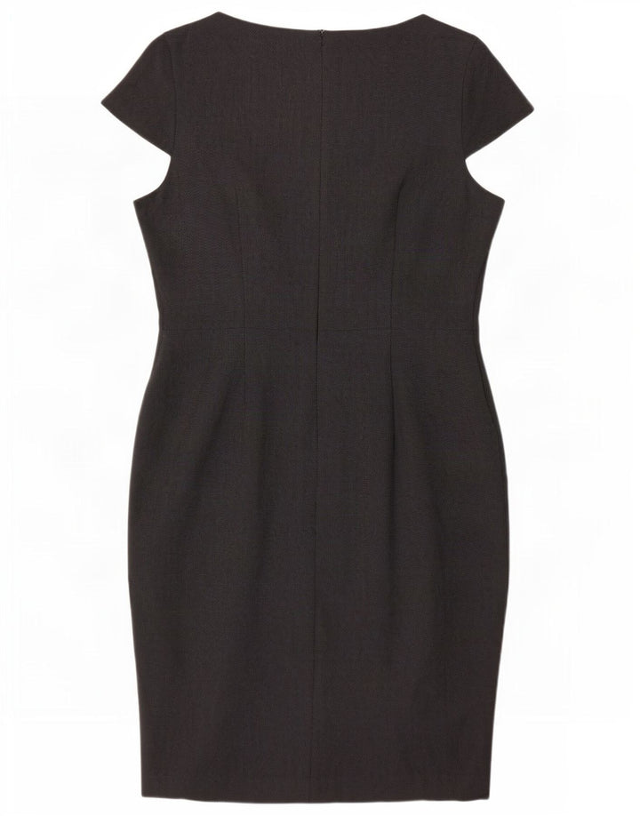 Marks & Spencer Womens Sheath Dress UK 14 Large Grey Polyester
