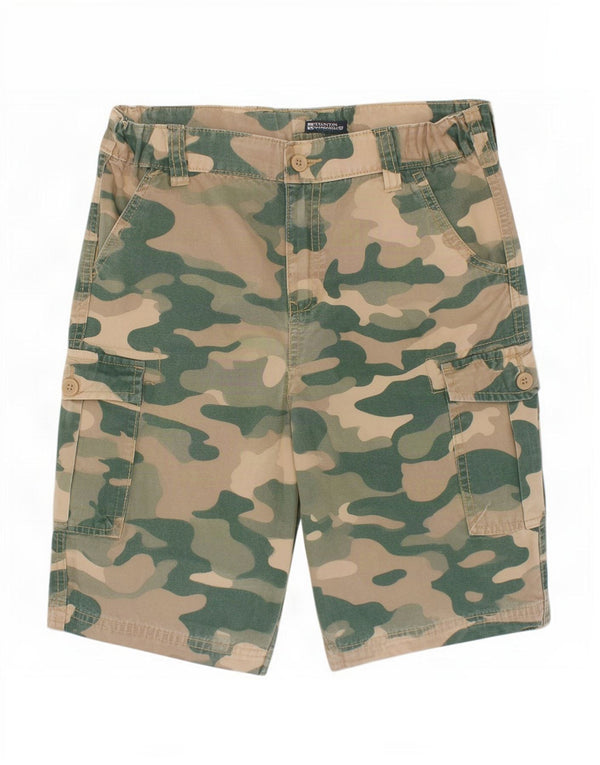 Mountain Warehouse Boys Cargo Shorts 12-13 Years W30 Green Camouflage