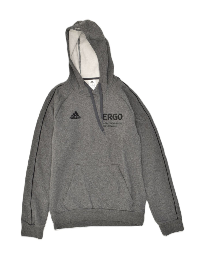 ADIDAS Mens Graphic Hoodie Jumper XS Grey Cotton | Vintage Adidas | Thrift | Second-Hand Adidas | Used Clothing | Messina Hembry 